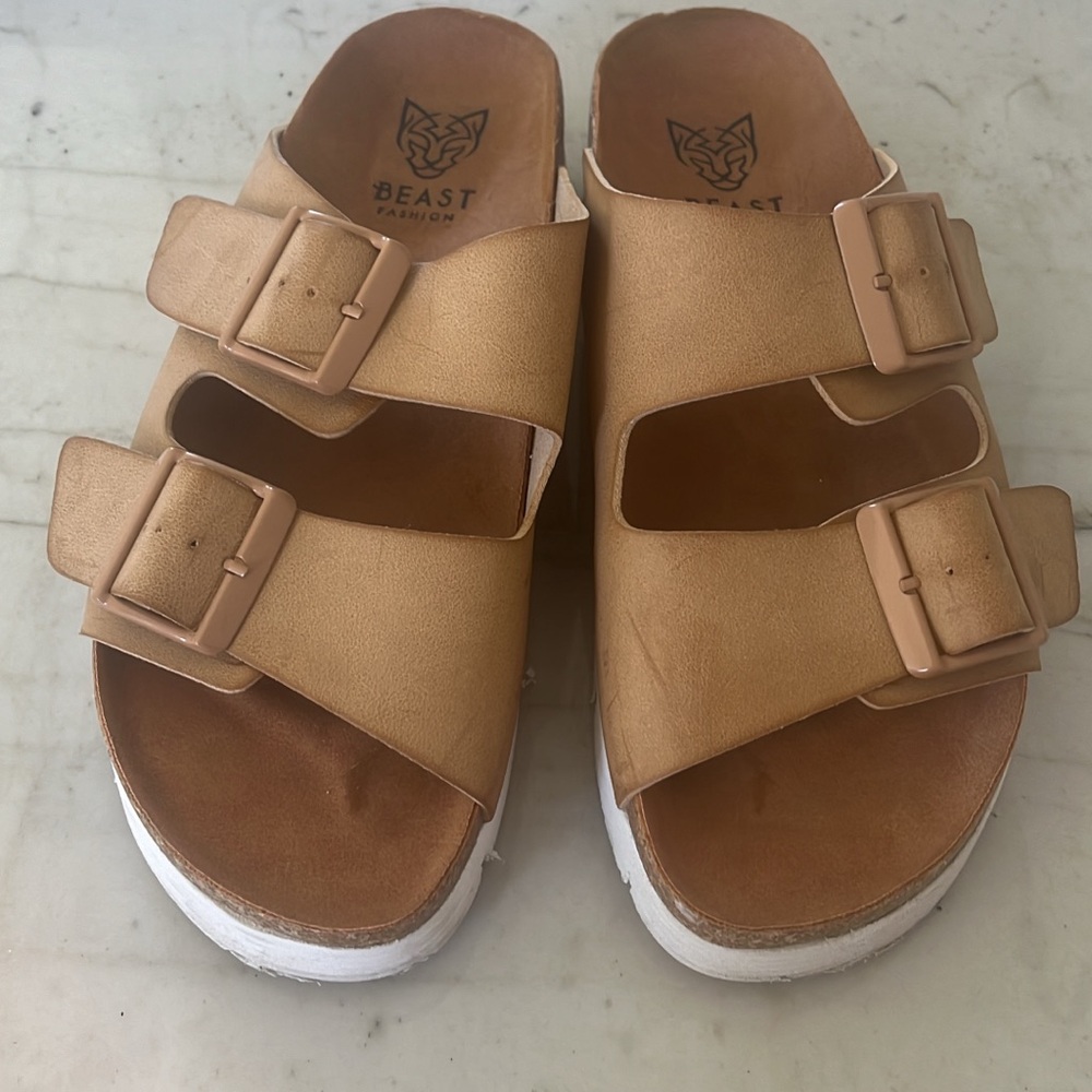 Tan Platform Slides - image 1